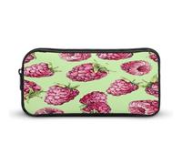 AQRJLPM Peach Raspberry Pattern Pencil Pouch Grande Capacità Semplice Marker Pouch Portatile Estetica Cerniera Astuccio