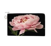 AQRJLPM Peony Portafoglio in tela sottile leggero portafogli durevole con cerniera porta carte per uomo donna