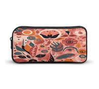 AQRJLPM Pianta Elementi Modello Matita Pouch Grande Capacità Semplice Marcatore Sacchetto Portatile Estetica Cerniera Astuccio