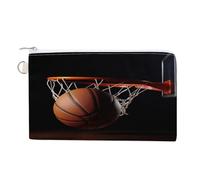 AQRJLPM Portafogli da basket in tela sottile e leggero, con cerniera, porta carte per uomo e donna