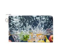 AQRJLPM Portafogli da frutta in tela sottile e leggera, con cerniera, per uomini e donne