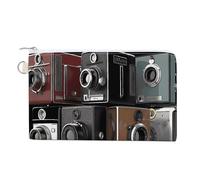 AQRJLPM Portafogli in tela sottile e leggero, con cerniera, per uomo e donna