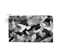 AQRJLPM Portafogli mimetici in tela sottile e leggero, resistente, con cerniera, per uomini e donne