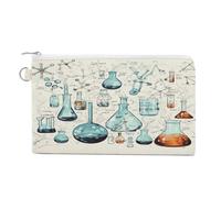 AQRJLPM Portafoglio con stampa chimica, in tela, sottile, leggero, resistente, con cerniera, per uomini e donne
