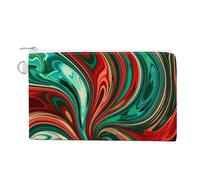 AQRJLPM Portafoglio in tela con motivo a vortice psichedelico, sottile, leggero, resistente, con cerniera, porta carte per uomini e donne