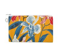 AQRJLPM Portafoglio in tela giallo senape sottile leggero portafogli durevole con cerniera porta carte per uomini donne