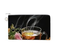 AQRJLPM Portafoglio in tela sottile e leggero, con cerniera, per uomini e donne