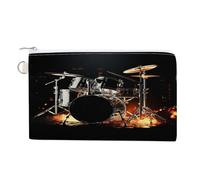 AQRJLPM Portafoglio in tela sottile e leggero, con cerniera, per uomini e donne