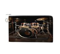 AQRJLPM Portafoglio in tela sottile e leggero, con cerniera, per uomini e donne