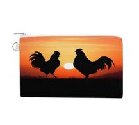 AQRJLPM Portafoglio in tela sottile e leggero con motivo galline animali, con porta carte di credito, per uomini e donne