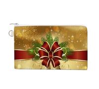 AQRJLPM Portafoglio natalizio in tela, sottile, leggero, resistente, con cerniera, per uomini e donne