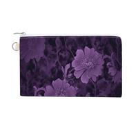 AQRJLPM Portafoglio viola in tela sottile e leggero, con porta carte con cerniera, per uomini e donne