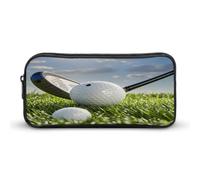 AQRJLPM Portamatite a forma di pallina da golf, grande capacità, semplice astuccio portatile estetico con cerniera