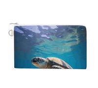 AQRJLPM Protect Marine Life Portafoglio in tela sottile leggero portafogli durevole con cerniera porta carte per uomini donne