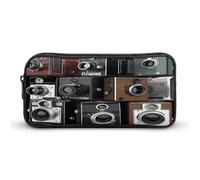 AQRJLPM Retro Cool Camera Collection Pencil Pouch Grande Capacità Semplice Marker Pouch Portatile Estetica Cerniera Astuccio