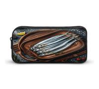 AQRJLPM Sardines - Astuccio per matite con cerniera, grande capacità, semplice, portatile, estetico, con cerniera