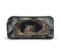 AQRJLPM Scoiattolo nel foro dell'albero Astuccio per matite di grande capacità Semplice Marcatore Sacchetto Estetico Portatile Cerniera Astuccio