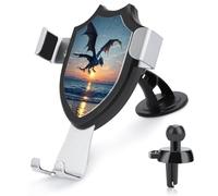 AQRJLPM Sea Sunset Flying Dragon supporto per telefono auto vivavoce supporto per cruscotto parabrezza sfiato metallo gancio clip supporto per telefono cellulare per tutti gli smartphone e modelli di