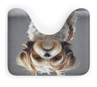 AQRJLPM Shih Tzu - Tappeto da bagno a forma di U, antiscivolo, ad asciugatura rapida, super assorbente, piccolo, morbido, per vasca da bagno e pavimento doccia