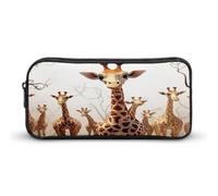 AQRJLPM Simpatico cartone animato divertente giraffe matita astuccio grande capacità semplice pennarello portatile estetico cerniera astuccio
