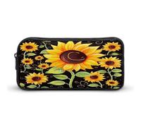 AQRJLPM Simpatico girasole matita sacchetto grande capacità semplice pennarello sacchetto portatile estetica cerniera astuccio
