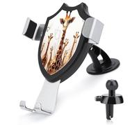 AQRJLPM Simpatico supporto per telefono con giraffe in stile cartone animato, per auto, vivavoce, per cruscotto, parabrezza, ventosa, gancio in metallo, per tutti gli smartphone e i modelli di auto