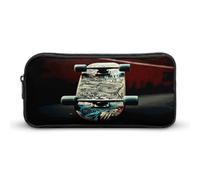 AQRJLPM Skate Boards Astuccio per matite di grande capacità, semplice astuccio portatile estetico con cerniera