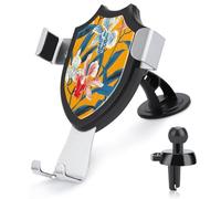 AQRJLPM Supporto per telefono cellulare con motivo giallo senape per auto, per cruscotto, parabrezza, ventilazione, gancio in metallo per tutti gli smartphone e i modelli di auto