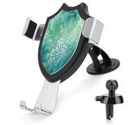 AQRJLPM Supporto per telefono con alghe verdi e blu marina, per auto, per cruscotto, parabrezza, ventosa, gancio in metallo, supporto per telefono cellulare per tutti gli smartphone e i modelli di