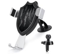 AQRJLPM Supporto per telefono con mappa del mondo, nero, per auto, per cruscotto, parabrezza, ventosa, gancio in metallo per tutti gli smartphone e i modelli di auto