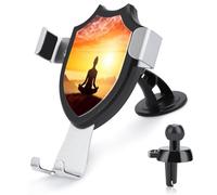 AQRJLPM Supporto per telefono per meditazione yoga, supporto per auto, per cruscotto, parabrezza, ventilazione, gancio in metallo, supporto per telefono cellulare per tutti gli smartphone e i modelli