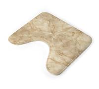 AQRJLPM Tappeto da bagno in marmo beige chiaro a forma di U, antiscivolo, ad asciugatura rapida, super assorbente, piccolo tappeto da bagno morbido per vasca da bagno e pavimento doccia