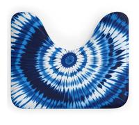 AQRJLPM Tie-dye, tappeti da bagno blu a forma di U, antiscivolo, ad asciugatura rapida, super assorbenti, piccoli tappeti da bagno morbidi per vasca da bagno e pavimento doccia