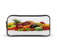 AQRJLPM Varietà Verdure Fresche Frutta Matita Pouch Grande Capacità Semplice Marcatore Sacchetto Portatile Estetica Cerniera Astuccio