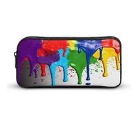 AQRJLPM Vernice Splatter Fondale Matita Pouch Grande Capacità Semplice Marker Pouch Portatile Estetica Cerniera Astuccio
