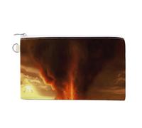 AQRJLPM Volcano, portafoglio in tela sottile e leggero, resistente, con cerniera, per uomini e donne