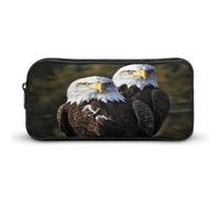AQRJLPM White Head Eagle Pencil Pouch Grande Capacità Semplice Marker Pouch Portatile Estetica Cerniera Astuccio