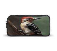 AQRJLPM Woodpecker - Astuccio portamatite grande capacità, semplice, portatile, estetico, con cerniera