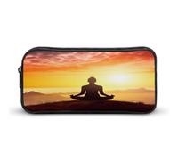 AQRJLPM Yoga Meditazione Matita Pouch Grande Capacità Semplice Marker Pouch Portatile Estetica Cerniera Astuccio