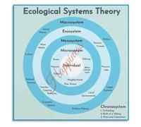 AQSOAEOJ Child Development Poster Bronfenbrenner Ecological Systems Theory Psychology Education Canvas Home Decor(Unframed,16x24inch(40x60cm))
