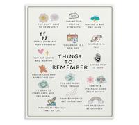 AQSOAEOJ Counseling Poster CBT DBT Tools Things To Remember Canvas Wall-Art for Therapist Office and School Counselor(Framed,08x12inch(20x30cm))