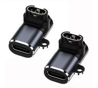 AQSQWQ 2 Pezzi Adattatore di Tipo C per Connettore Caricabatterie per Orologio Garmin,Adattatori per Caricabatterie per Orologio,Compatibile con Garmin Fenix 7 7S 7X 6 6S 6X 5 5S 5X Plus