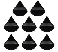 AQSQWQ Confezione da 8 Puff Triangolo,Piumini da Cipria Triangolo Spugna da Trucco per Viso,per Cipria Sciolta Fard per Fondotinta Strumenti per il Trucco Wet And Dry (Nero)