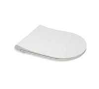 Aqua Bagno | Coperchio Piatto per WC e Sedile con Abbassamento Automatico, Rimovibile a Forma di D, Universale