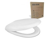 Aqua Bagno Crown Universal O-Form Premium - sedile WC di alta qualità in polipropilene con chiusura softclose ed estraibile - sedile WC - coperchio WC di facile montaggio - coperchio WC