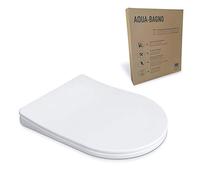 Aqua Bagno Diamond Diamond Universal D-Form Premium - sedile WC di alta qualità in polipropilene con chiusura softclose ed estraibile - sedile WC - coperchio WC