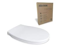 Aqua Bagno Neo Universal O-Form Premium - sedile WC di alta qualità in polipropilene con chiusura softclose ed estraibile - sedile WC - coperchio WC di facile montaggio - coperchio WC easyclean