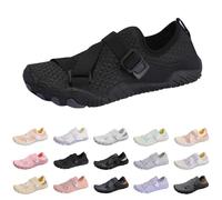 Aqua Beach Surf Scarpe da acqua bagnata per donne e uomini leggere ad asciugatura rapida scarpe da acqua a piedi nudi nuoto a piedi nudi yoga mare snorkeling immersioni piscina, Nero , 42 1/3 EU