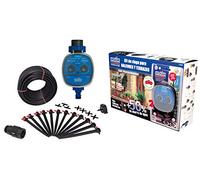Aqua Control Irrigazione a Goccia per Balconi-Programmatore C4099N + 12 Gocciolatori autocompensanti da 2 l/h + Microtubo da 4 mm, Kit C4061