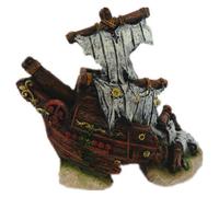 Aqua Della Decorazione Acquario Relitto 16x7,7x14,5cm Zierfisch Sicuro